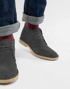 Серые замшевые дезерты ASOS DESIGN-Серый