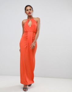 Платье-халтер со сборкой Missguided-Оранжевый