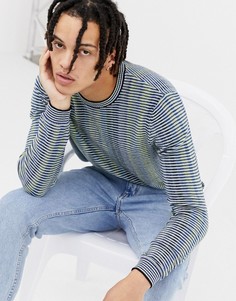 Разноцветный джемпер в полоску с круглым вырезом ASOS DESIGN-Мульти