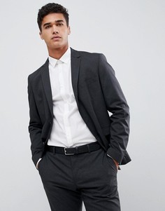 Темно-серый приталенный пиджак Jack & Jones