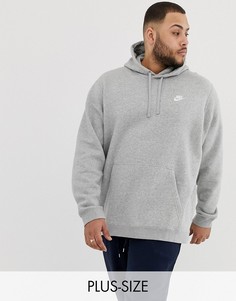 Серый худи с логотипом-галочкой Nike Plus 804346-063