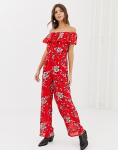 Комбинезон с цветочным принтом Glamorous-Красный