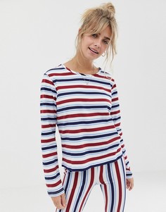 Пижамная футболка с длинными рукавами ASOS DESIGN mix & match-Мульти