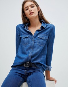Джинсовая рубашка Noisy May-Синий