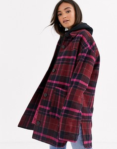 Oversize-куртка в клетку со стеганой подкладкой ASOS DESIGN-Мульти
