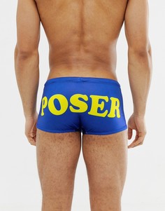 Плавки с принтом ASOS DESIGN-Синий