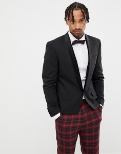 Черный укороченный блейзер скинни ASOS DESIGN