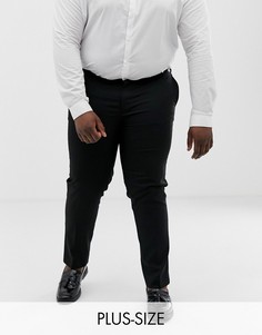 Черные зауженные брюки River Island Big & Tall-Черный