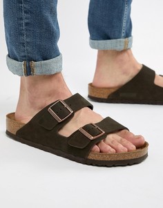 Замшевые сандалии Birkenstock Arizona-Коричневый