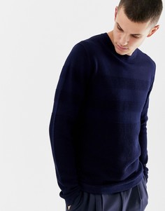 Темно-синий джемпер в полоску с круглым вырезом Jack & Jones Premium