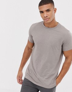 Бежевая футболка из органического хлопка с круглым вырезом ASOS DESIGN-Бежевый