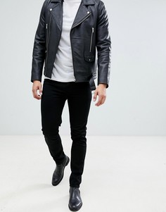 Черные джинсы скинни из денима плотностью 12,5 унции ASOS DESIGN-Черный