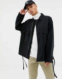 Черная куртка в стиле милитари ASOS DESIGN-Черный