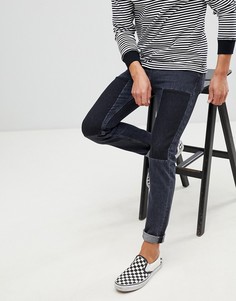 Черные узкие джинсы с заплатками Calvin Klein Jeans-Черный