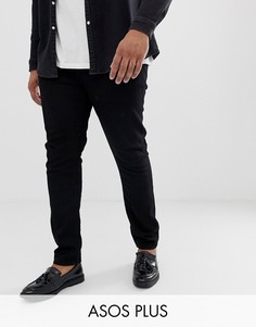 Черные джинсы скинни из денима плотностью 12,5 унции ASOS DESIGN Plus-Черный