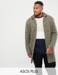 Фактурная куртка цвета хаки ASOS DESIGN Plus-Зеленый