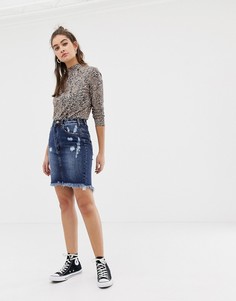 Джинсовая юбка Glamorous-Синий