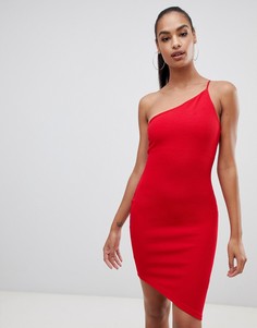 Облегающее платье с бретелью на одно плечо AX Paris-Красный