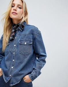 Джинсовая рубашка Vila-Синий