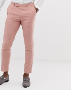 Розовые узкие брюки Moss London-Розовый