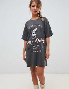 Футболка для сна с принтом \minnie mouse\" ASOS DESIGN-Серый