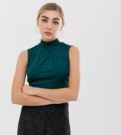 Зеленый кроп-топ с открытой спиной Miss Selfridge