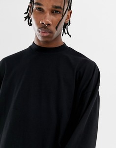Черный oversize-лонгслив ASOS DESIGN