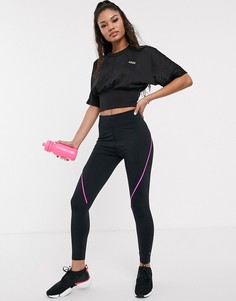 Тренировочные леггинсы на флисовой подкладке ASOS 4505-Черный
