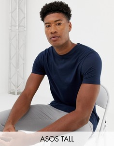 Темно-синяя органическая футболка с круглым вырезом ASOS DESIGN Tall-Темно-синий