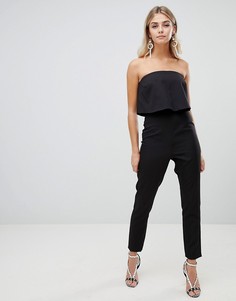Черный комбинезон-бандо Missguided