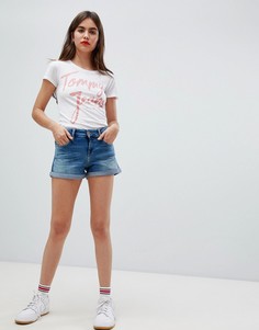 Джинсовые шорты с отворотами Tommy Jeans-Синий