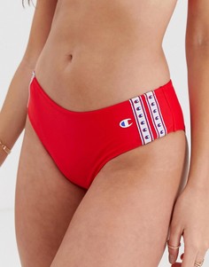 Красные плавки бикини с логотипом по бокам Champion-Красный
