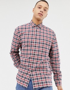 Oversize-рубашка в красно-синюю клетку ASOS DESIGN-Красный