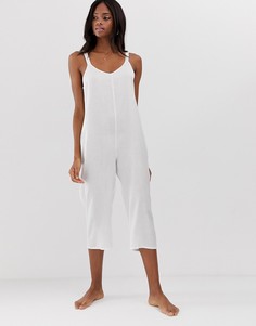 Комбинезон из мягкой ткани под лен ASOS DESIGN-Белый