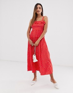 Свободное платье макси в горошек Vero Moda-Мульти