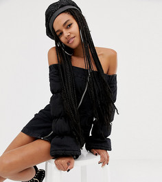 Джинсовое платье с открытыми плечами и подкладкой ASOS DESIGN x LaQuan Smith-Черный