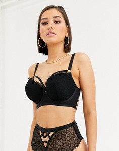 Бюстгальтер на косточках с бретельками ASOS DESIGN Fuller Bust Masako-Черный