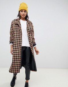 Пальто из ткани букле ASOS DESIGN-Мульти