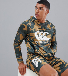 Худи цвета хаки с камуфляжным принтом Canterbury Vapodri эксклюзивно для ASOS-Зеленый