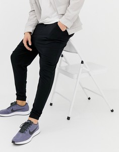 Черные легкие джоггеры с заниженной проймой ASOS DESIGN-Черный
