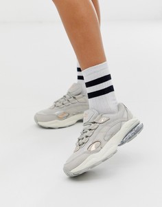 Серые кроссовки с лакированными вставками Puma Cell Venom-Серый