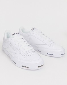 Белые кроссовки с фирменной лентой Reebok Revenge Plus Mu-Белый