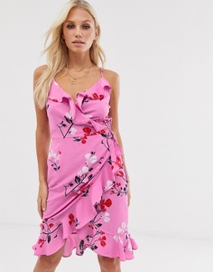 Платье с запахом и цветочным принтом Vero Moda-Мульти