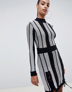 Облегающее платье в полоску Missguided-Мульти