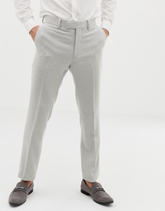 Серые зауженные брюки с добавлением шерсти ASOS DESIGN Wedding-Серый