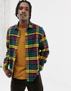 Рубашка в клетку с начесом ASOS DESIGN-Мульти