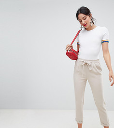 Брюки с завязкой Stradivarius-Бежевый