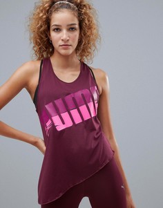 Бордовый топ с надписью Puma A.C.E.-Красный