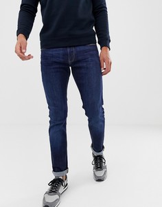 Синие эластичные узкие джинсы Emporio Armani J06-Синий