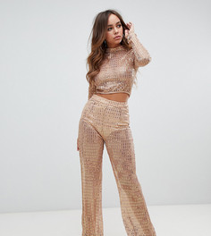 Золотистые широкие брюки Missguided-Золотой